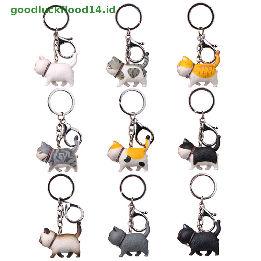 [GOOGFOUR] New Lovely Cat Kitten Keychain Gantungan Kunci Handbag Liontin Ornamen Mainan Anak Hadiah [TOP]