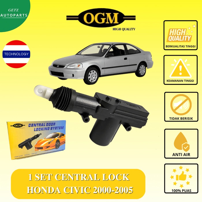 Central Lock Sentral Lock Central Door Lock System Centrallock Komplit 4 Pintu Kunci Mobil Honda Civ