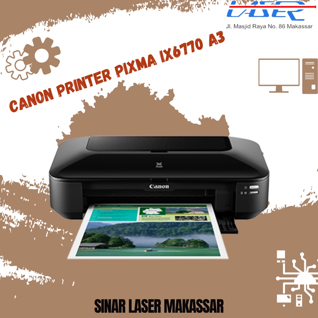 PRINTER CANON PIXMA IX6770 A3 GARANSI RESMI PRINTER KERTAS A3