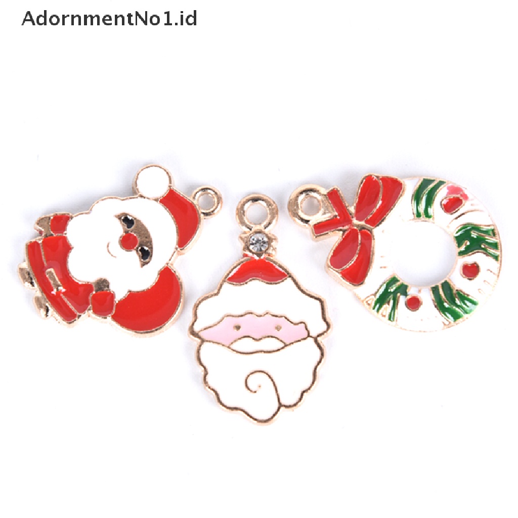 [AdornmentNo1] 20pcs/set Enamel Alloy Campuran Natal Ch Liontin Perhiasan DIY Craft Making [ID]