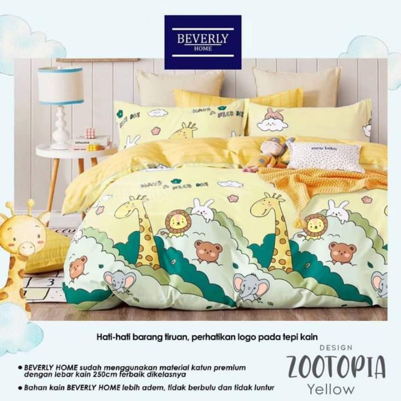 sprei katun motif zootopia
