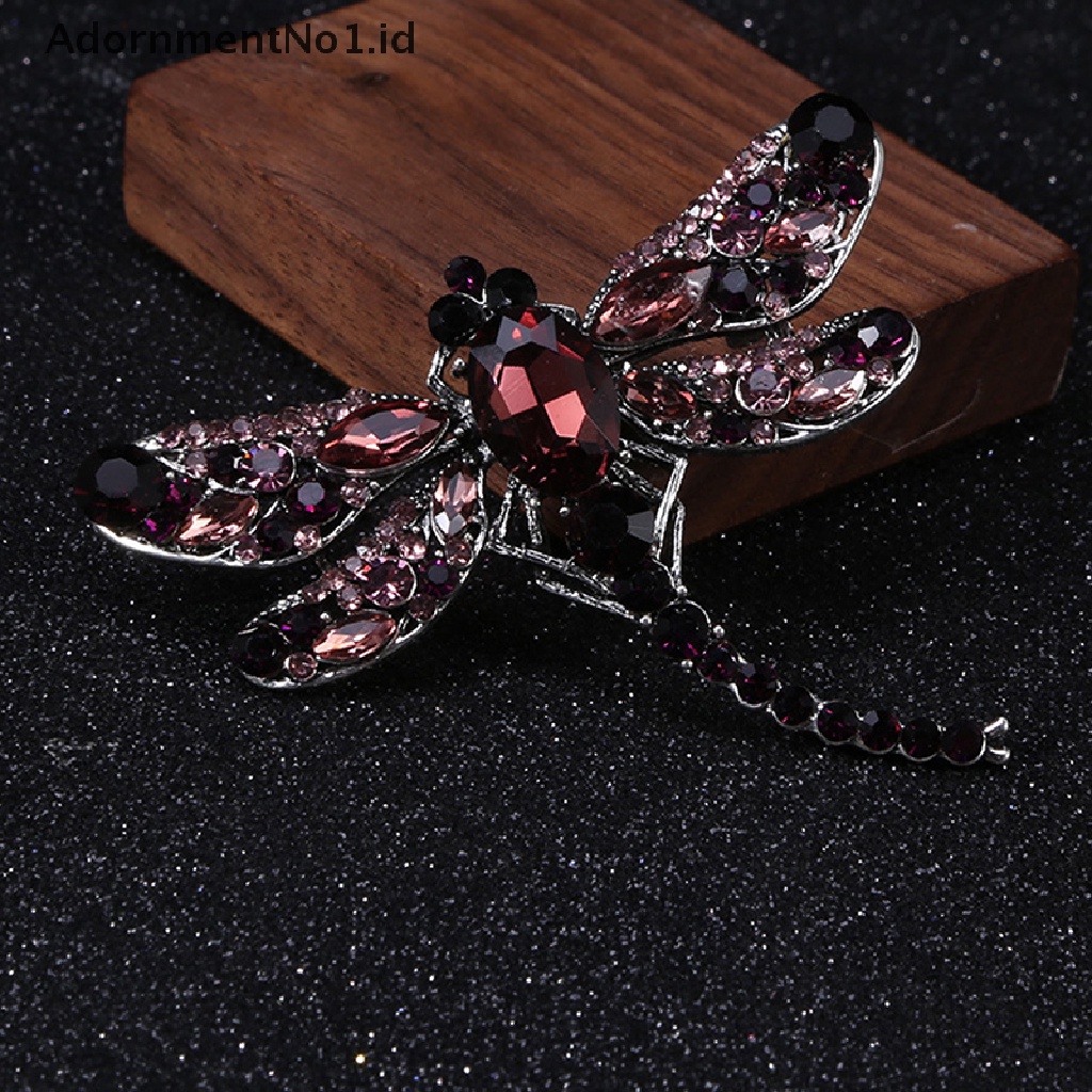 [AdornmentNo1] Kristal Vintage Capung Bros Untuk Wanita Fashion Serangga Brooch Pin Perhiasan [ID]