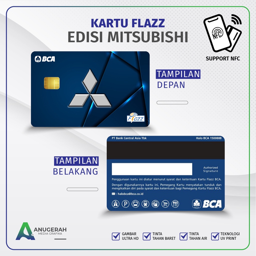 Kartu Flazz BCA Gen 2 Motif Mitsubishi