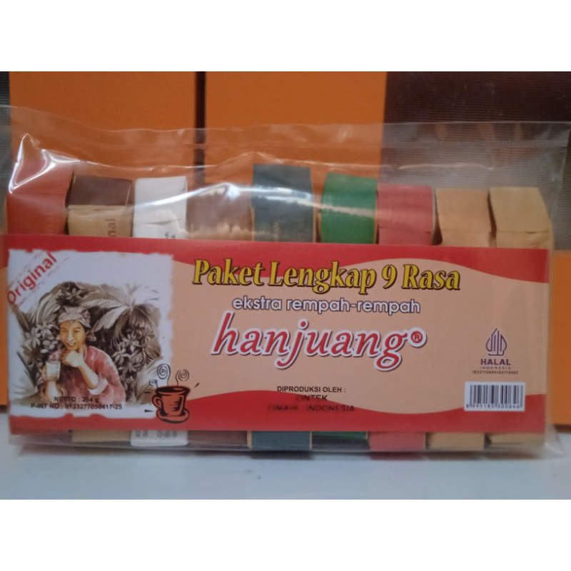 

Paket Lengkap Hanjuang 9 Rasa (Bandrek - Bajigur- Coklat Bandrek- en Teh Bandrek- Kopi Bajigur - Bandrek Spesial - Sari Sereh Jahe - Beas Cikur - Sakoteng)