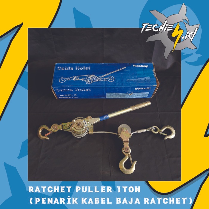 Katrol Ratcher Puller 1Ton (Penarik Kabel Baja Ratchet) Wch-10