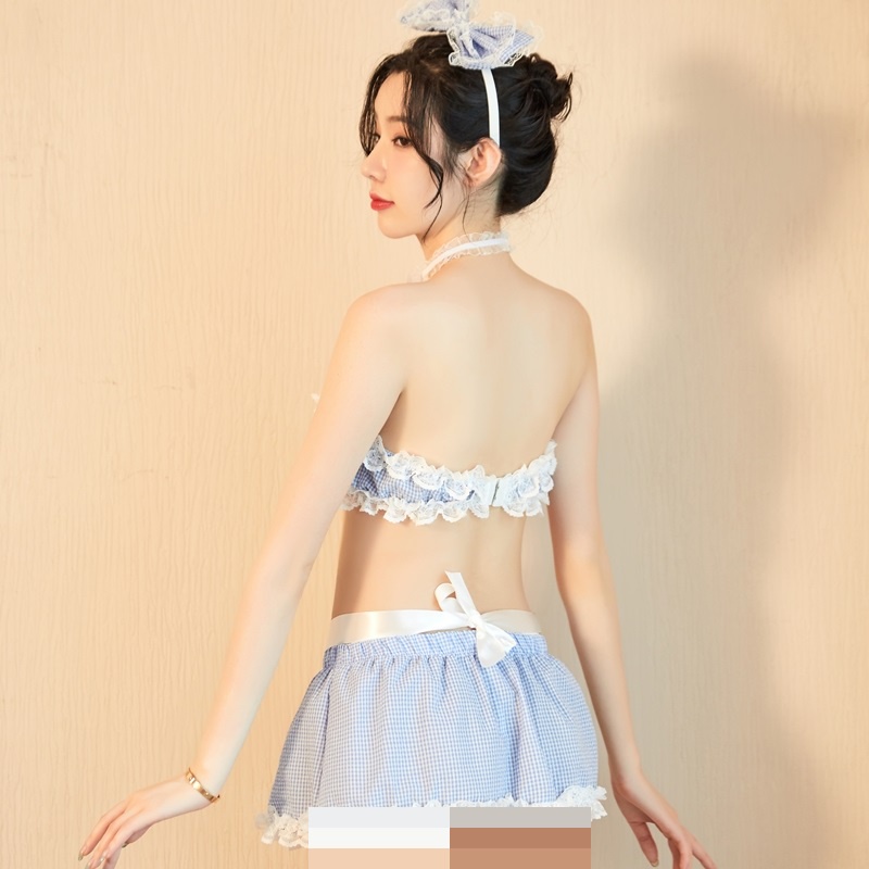 Victoria Set Lingerie + Cd + Bando Pakain Dalam Model Costume Maid Eropa Deluxe 3084