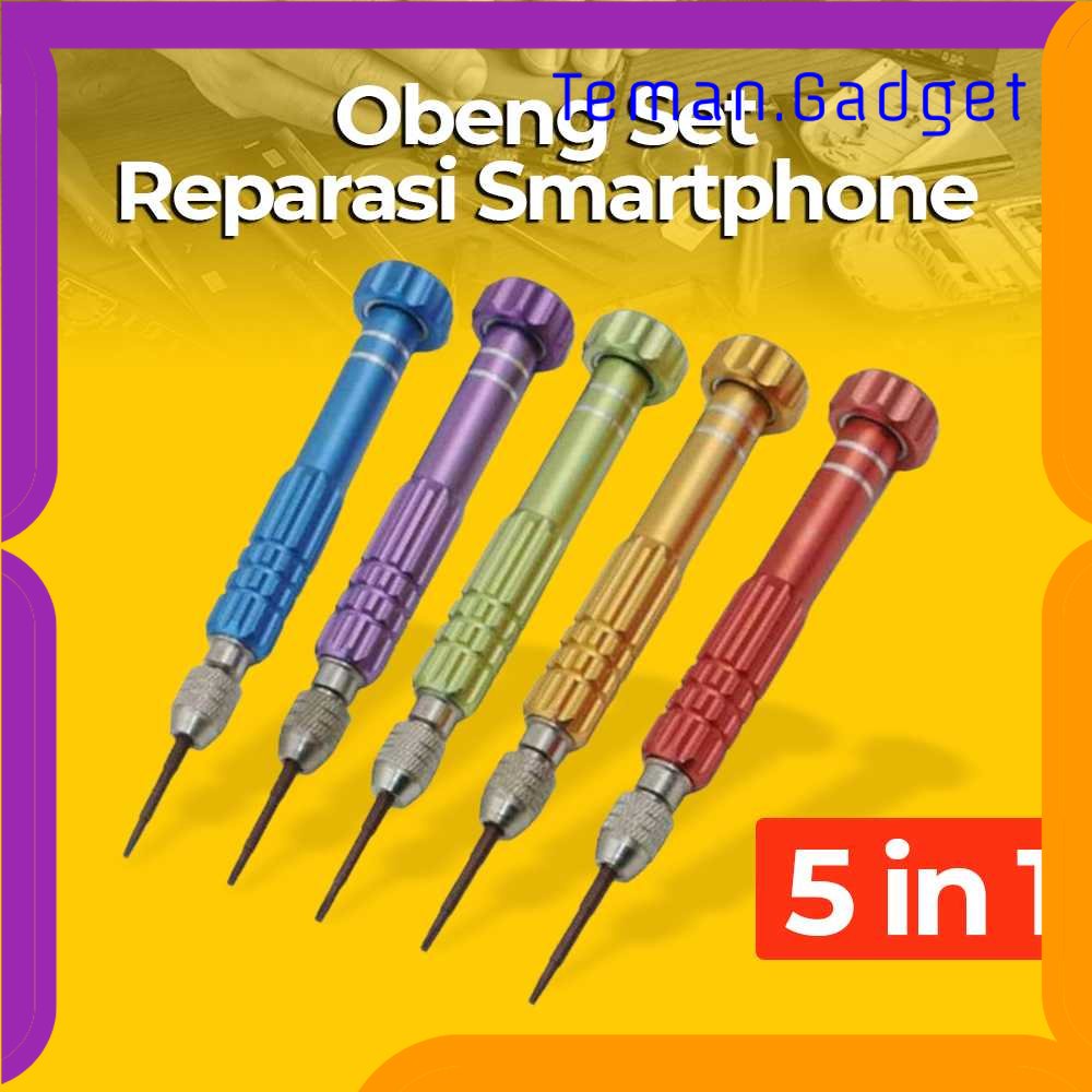 TG-PKK Obeng Set 5 in 1 Reparasi Smartphone Maintenance Tools - T-JC501LSD