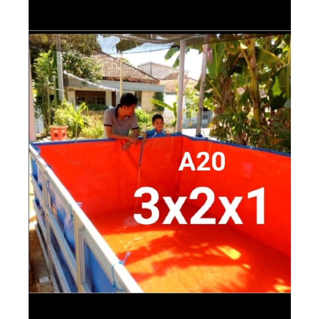 TERPAL KOLAM IKAN KOLAM TERPAL A20 3X2X1 koi nila lele cupang guramai gabus bawal a20