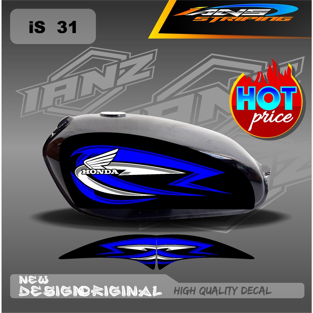 DECAL TANGKI CB100 STRIPING HOLOGRAM/NON HOLOGRAM IS31