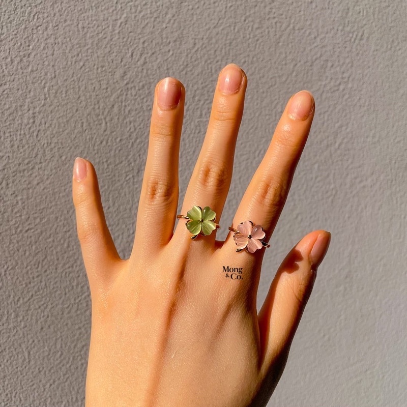 Mong&Co Carla Adjustable Rotating Windmill Ring - Cincin Wanita Spinning Cat's Eye Stone