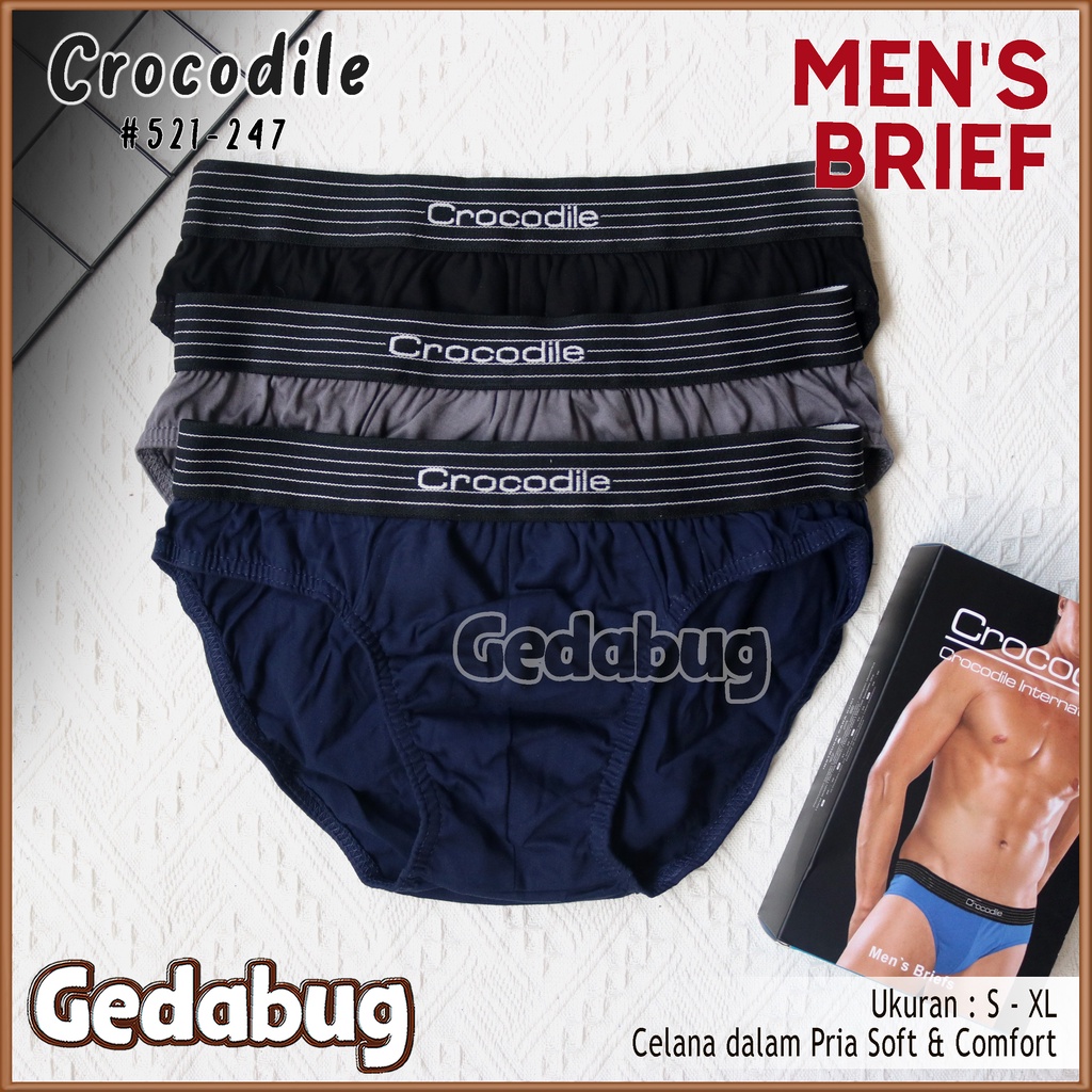 CD Pria CROCODILE 521 - 247 | Celana Dalam pria Karet Boxer Original | Terbaru Gedabug