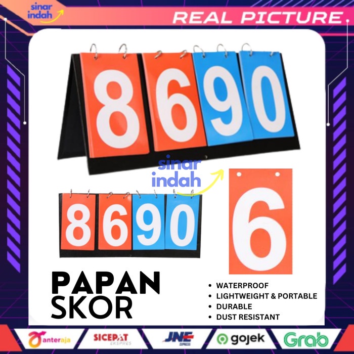 Papan Skor Score Board Futsal Bola Kaki Voli Badminton Skor Board