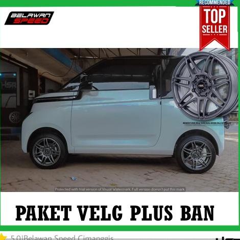 PAKET VELG+BAN RING 14 MOBIL WULING AIR EV HSR BENJOT R14 PELEK RACING