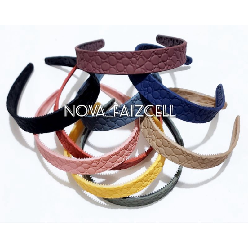 Bando Rambut Motif Batu Ukir Doff Premium Bandana Korea