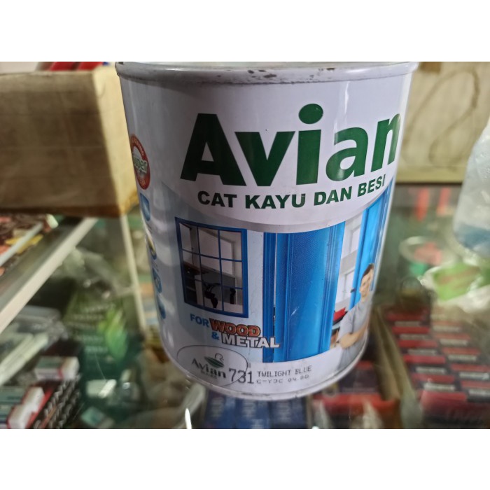 yang dicari] AVIAN Cat Minyak Kayu dan Besi 1 Kg - 731 Twilight Blue - Abu