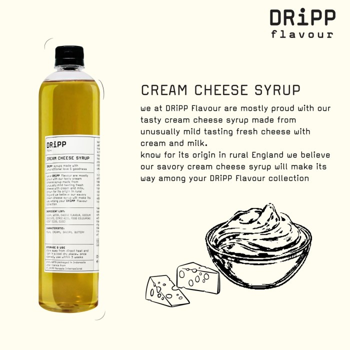 

DRIPP CREAM CHEESE SYRUP - SIRUP RASA KEJU