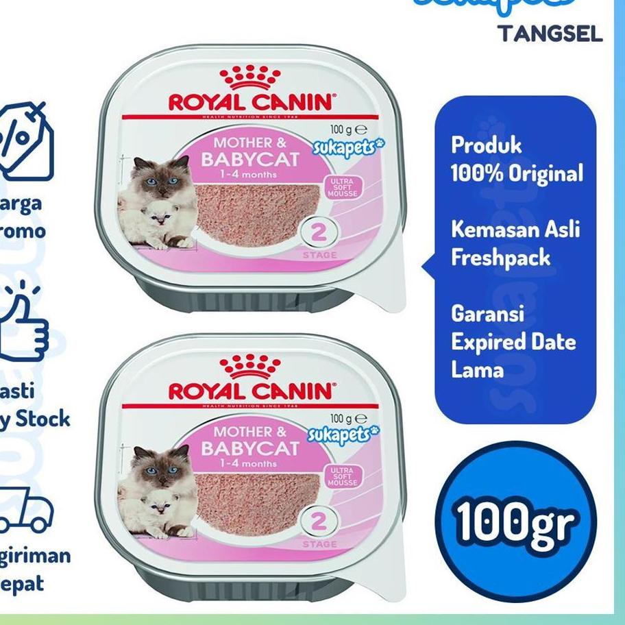 SIA279 Royal Canin Mother &amp; Baby Cat Wet Makanan Induk &amp; Anak Kucing 100gr +