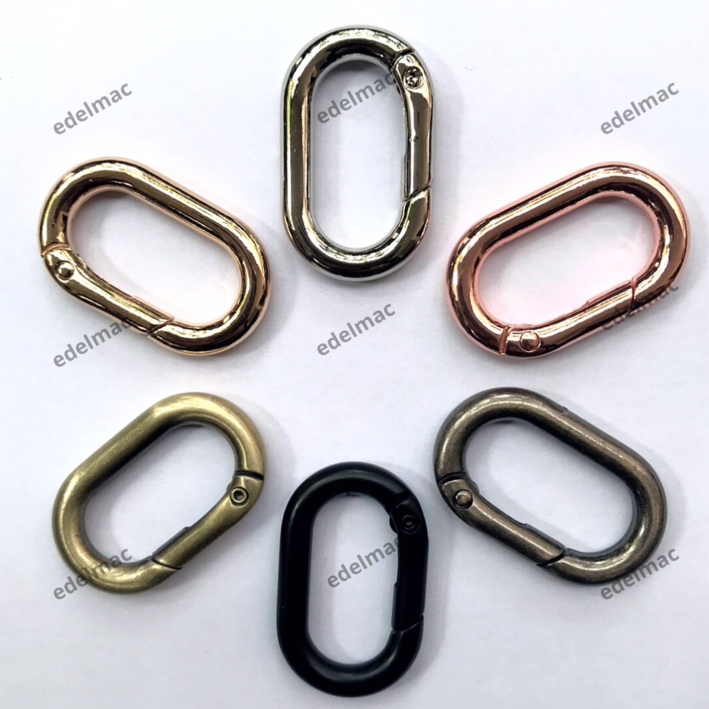 Metal Ring Blinder Oval Buka Tutup Gesper Aksesoris Tas Bag Accessories Strap Webbing Buckle