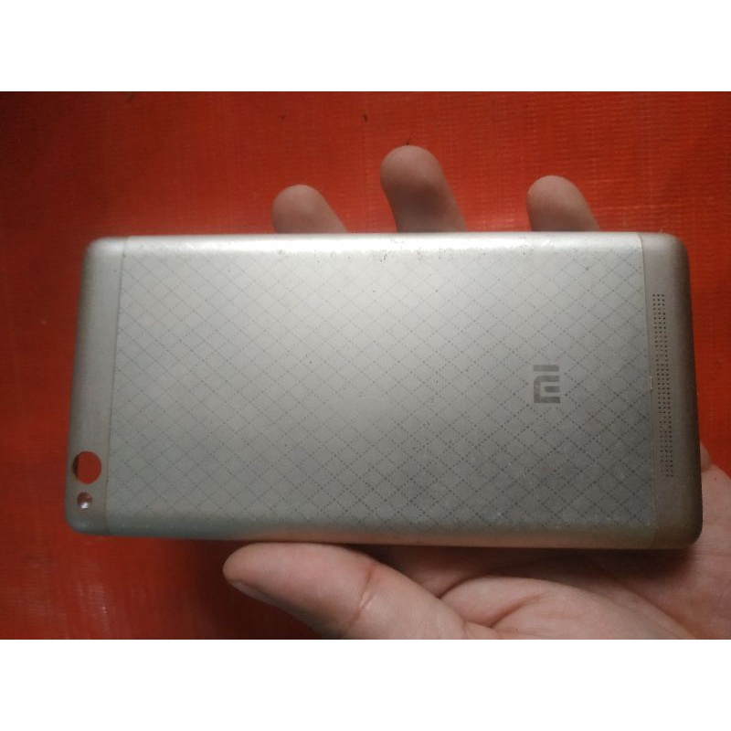 backdoor bekas redmi 3 kurang tombol lecet pemakaian
