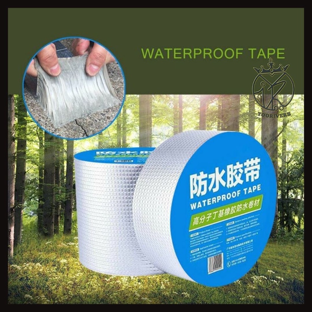 

super kuat lakban anti bocor aluminium foil anti bocor lebar 5cm panjang 3m 5m lakban anti air waterproof lakban silver anti air super kuat