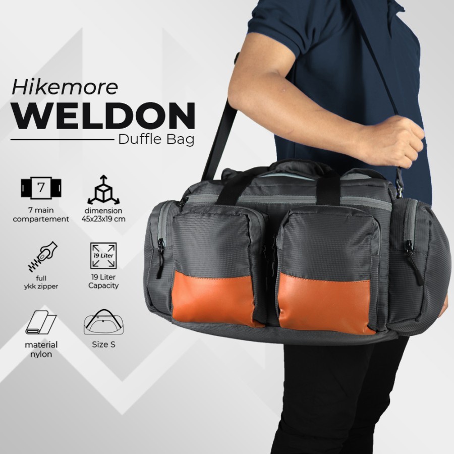 Tas Duffel Selempang Traveling Hikemore Weldon Small Original Duffle