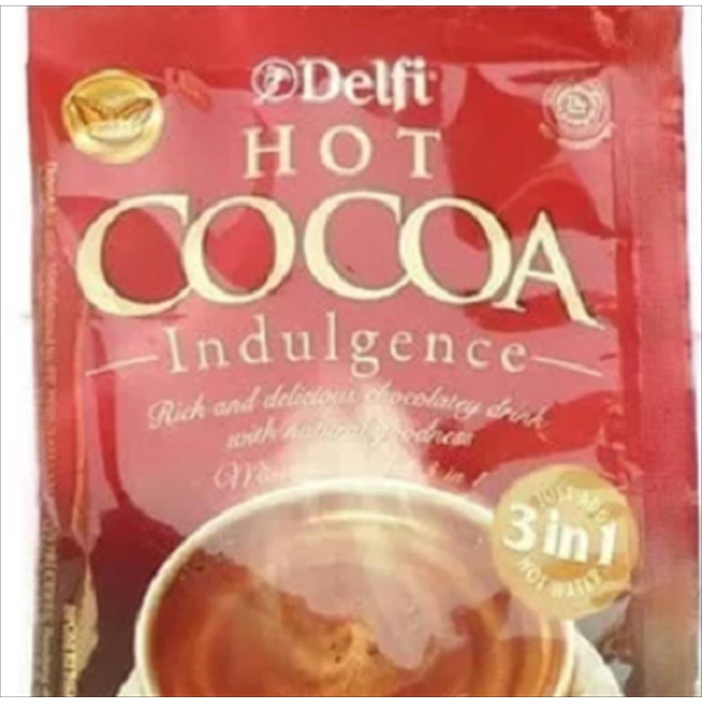 DELFI HOT COCOA 25Gr ISI 10 PC Minuman Cokelat Instan Premium Sachet