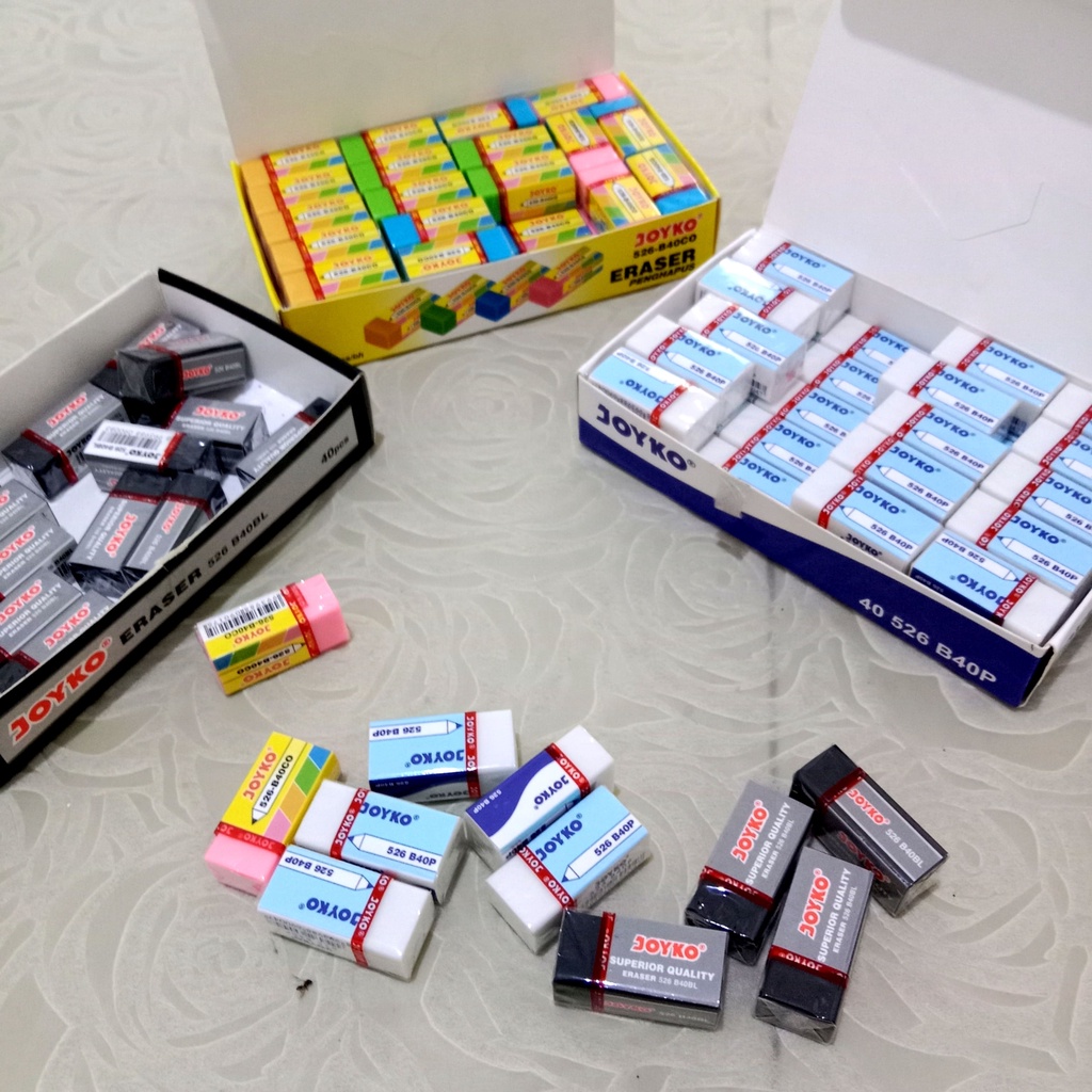 

PENGHAPUS ERASER JOYKO 1 PACK / 40 BIJI