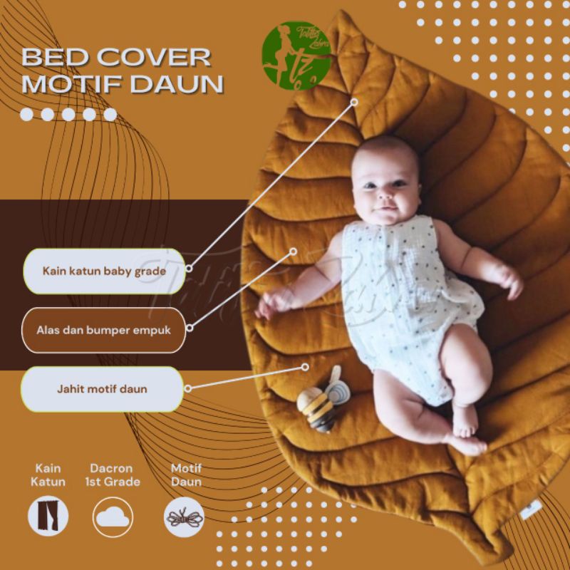 READY STOCK Bedcover Bayi Model daun / Bed cover bayi kado lahiran murah terbaik