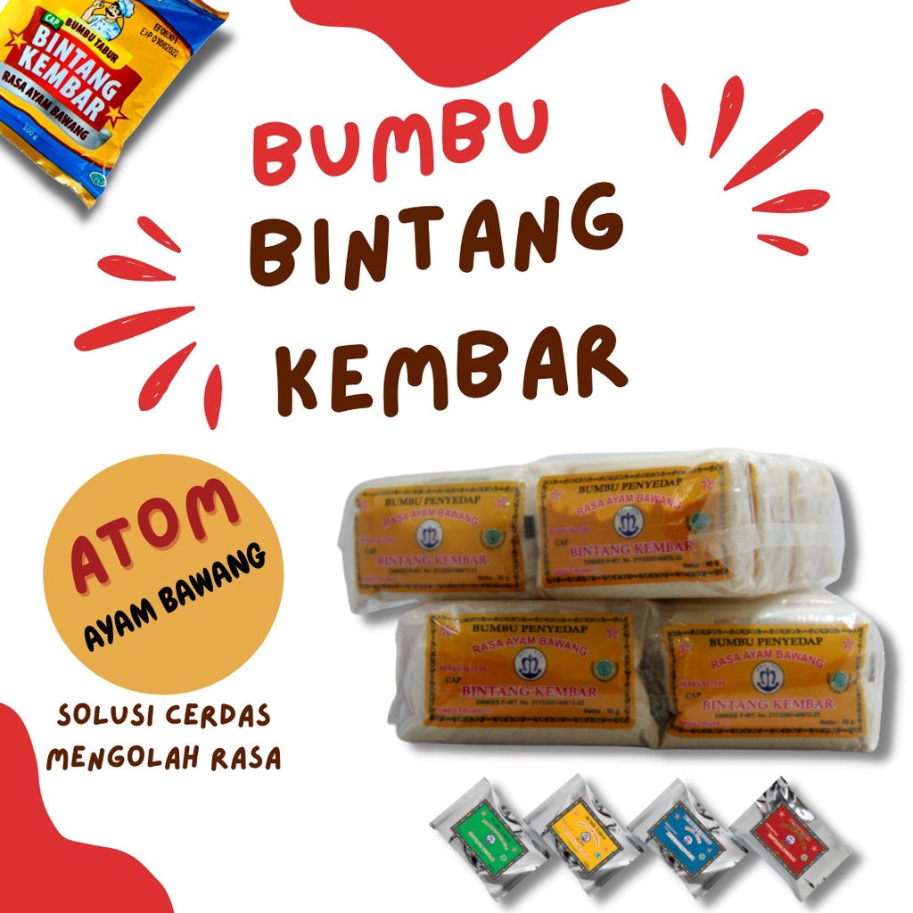 Jual Atom Bintang Kembar Bumbu Dapur Dan Tabur Bubuk Lengkap Penyedap