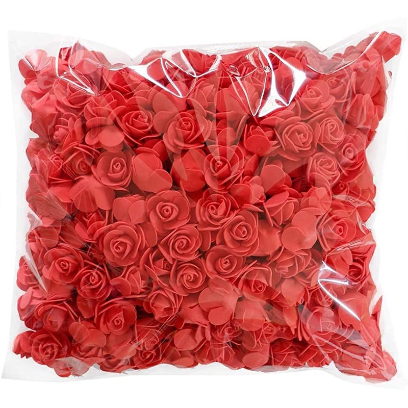 50pcs/pack DIY PE Rose Bunga Buatan 3.5cm Hadiah Untuk Hari-Hari Vanletin'Pernikahan Hias