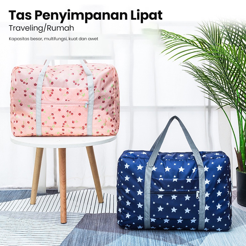 Mainland Tas Travel Lipat Motif Tas Hand Carry Anti Air Praktis Organizer Waterproof Fold Bag TTB06