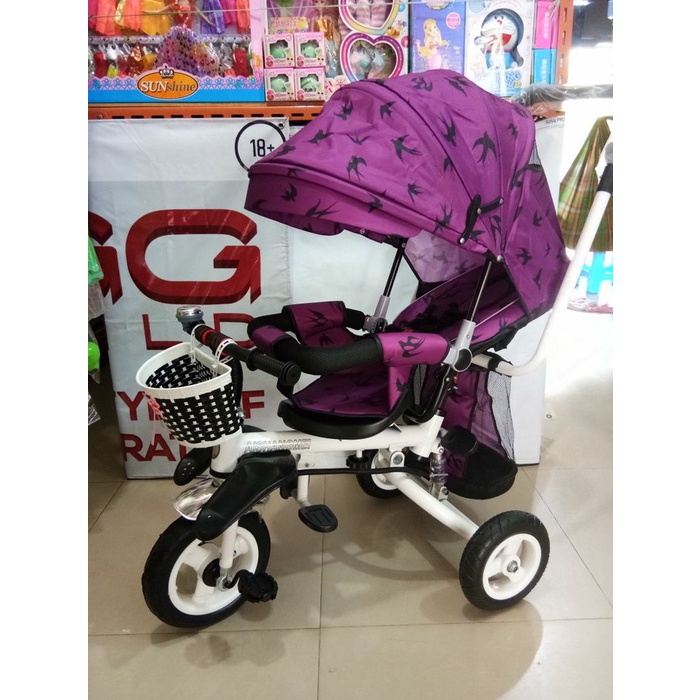 Unik Sepeda Tricycle Canopy PutarBaringLipat parsial Limited