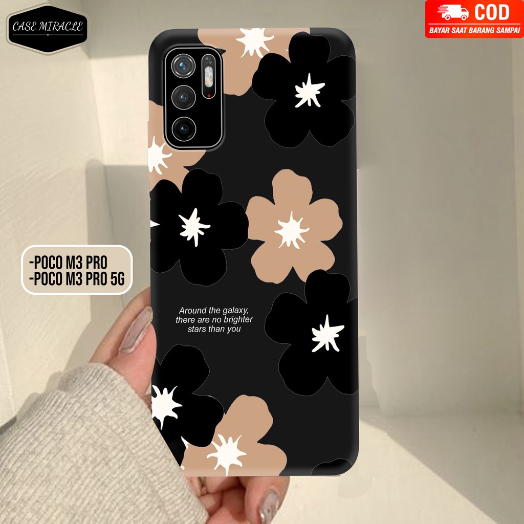 CM Case XIAOMI POCO M3 PRO Softcase Lentur Warna Hitam Macaron Protector Lensa Kamera Kaca  [ BB ] K