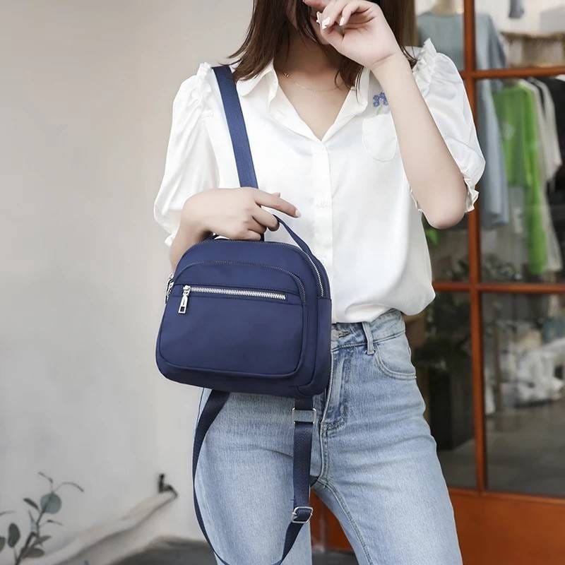 &quot;aurabagss&quot; - Tas Selempang Tas Bahu Wanita &quot;NONI&quot; Tas Gendong Handle Bag Wanita Slingbag Remaja Wanita Water Proof Solid Zipper Kekinian