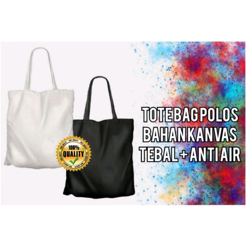 [PAKAI RESLETING] - VANDAL TOTEBAG KANVAS HITAM TAS BELANJA