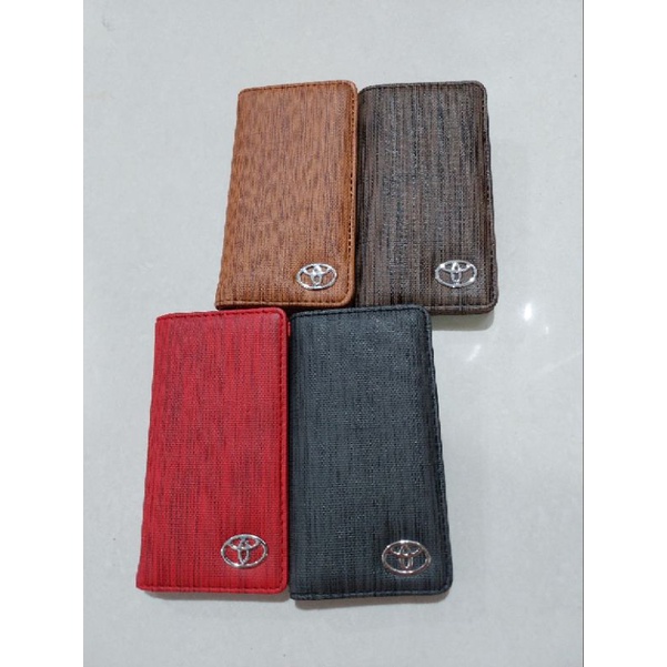 dompet Toyota motif lurik Kulit sintetis tebal murah