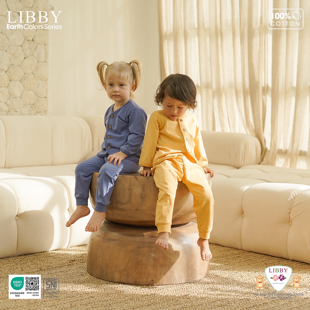 LIBBY COMFY SET PANJANG EARTH COLORS SERIES/BAJU BAYI