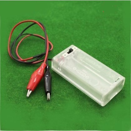 Battery Box with Alligator Clamp &amp; Switch On Off (B.AC)