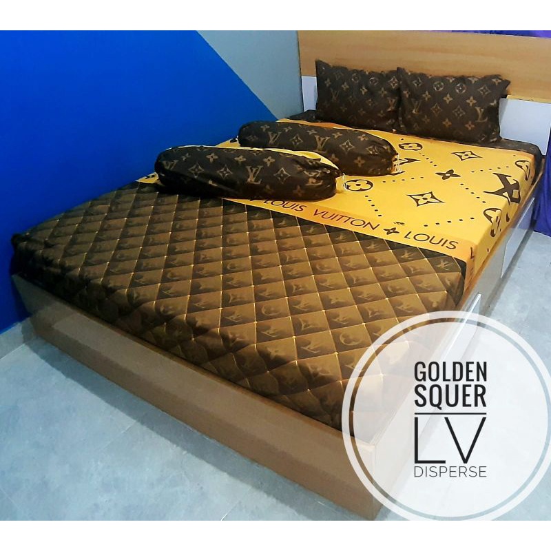 Sprei 160x200 Seprai Aesthetic Gratis 2 Sarung bantal guling Seprai Katun Homemade Motif Hitam Kotak Bunga Pink Aesthetic Karakter 160x20 Tidak Luntur Anti Geser Murah