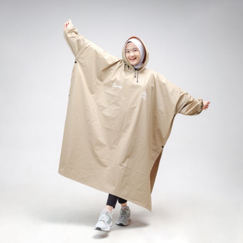 RAINCOAT, JAS HUJAN PONCO LENGAN/KELELAWAR TERBAIK PRIA DAN WANITA ANTI REMBES FULL PRESS