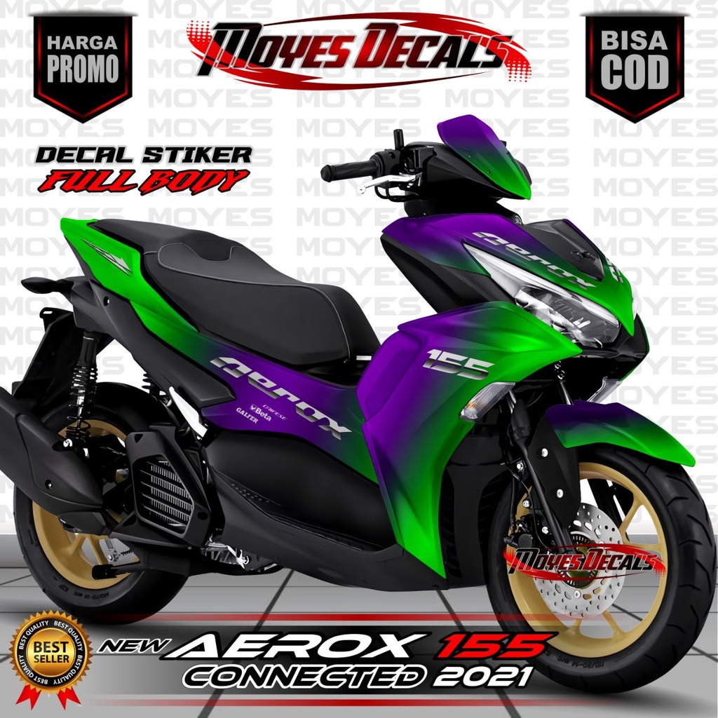 Stiker Decal Aerox Connected 2021 Fullbody Decal Stiker Aerox 155 2021-2022 Fullbody Stiker Bunglon