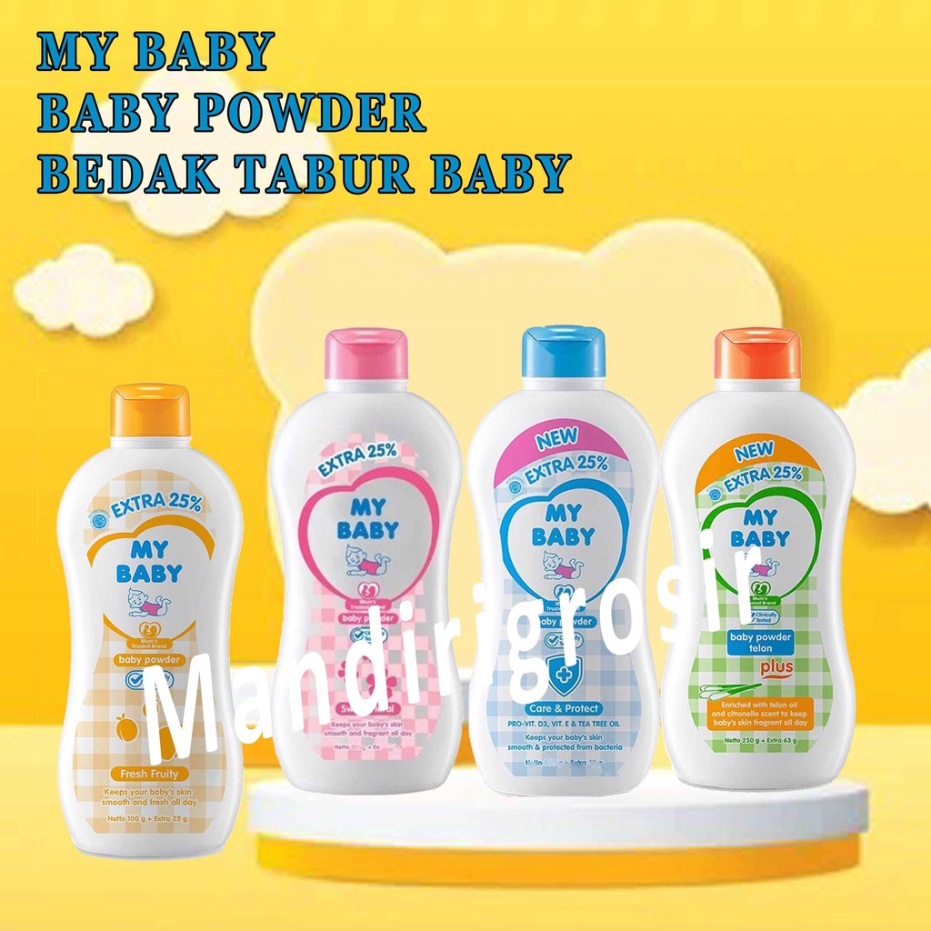 Baby Powder* My Baby 4 Varian Aroma* Bedak Isi 100g