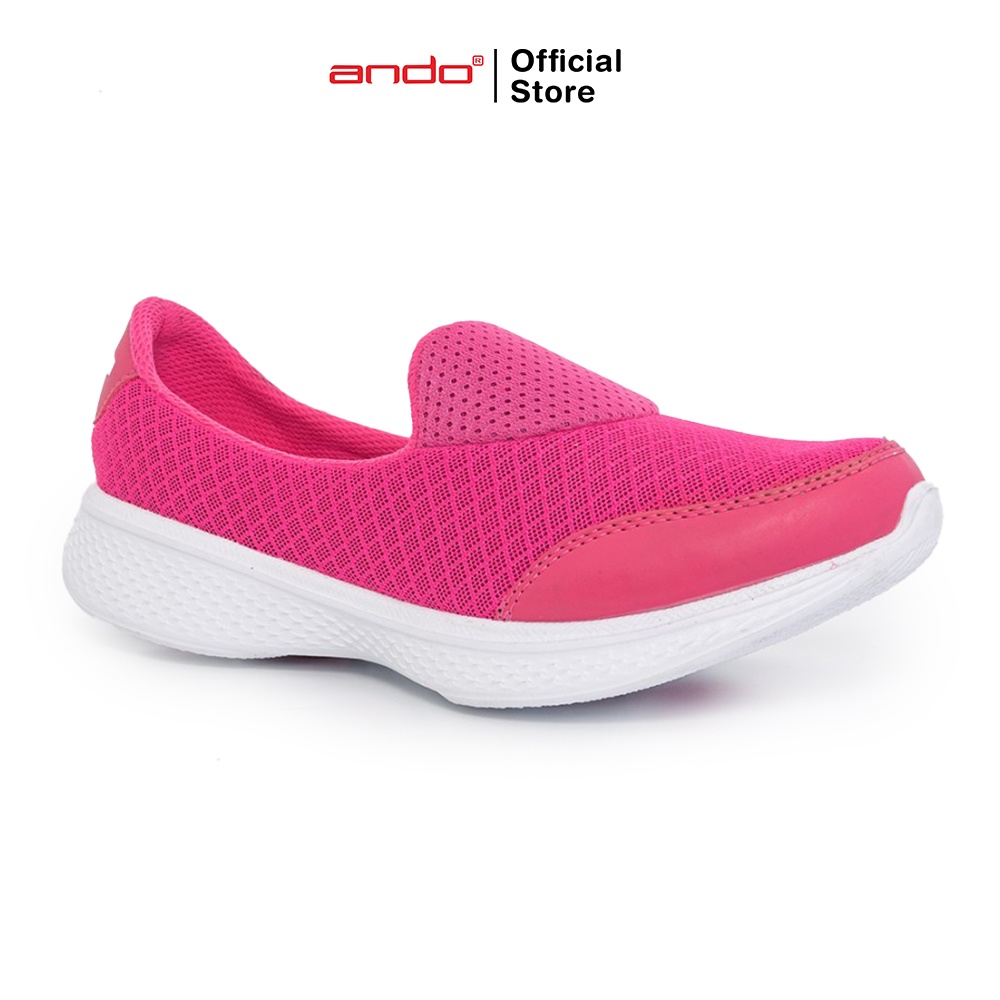 Ando Official Sepatu Sneakers Tezty Wanita Dewasa - Fusia/Putih
