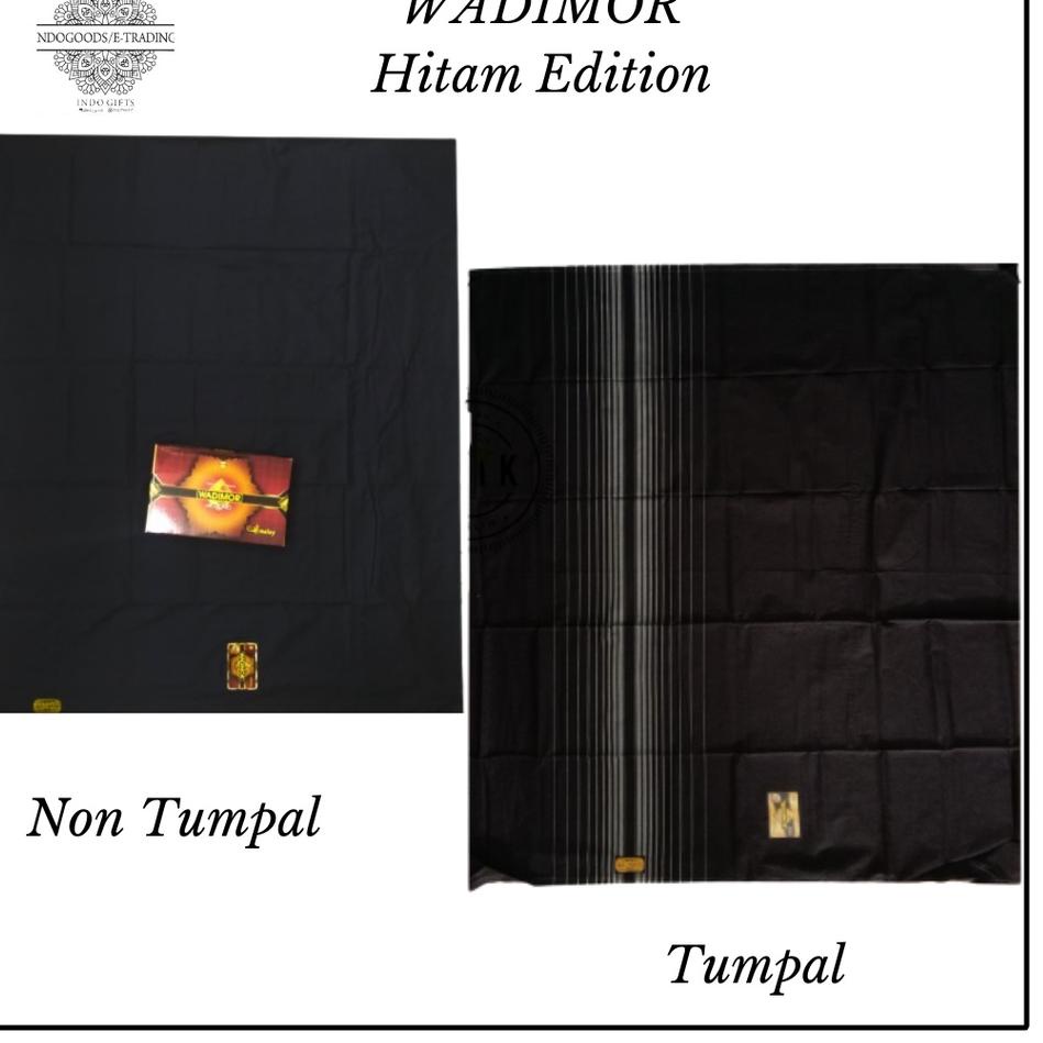 COD Sarung Wadimor Pria Original Motif Hitam Polos Tumpal Putih Polos Tumpal [GROSIR/ECER] 