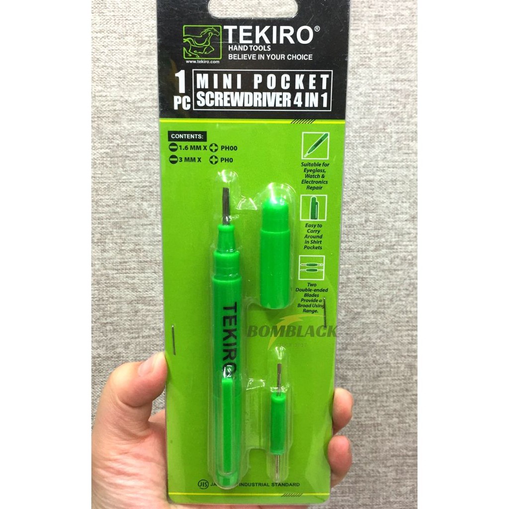 Obeng Mini Set 4 in 1 Tekiro Obeng Tipe Pen Kacamata Jam Tangan Laptop Komputer Elektronik