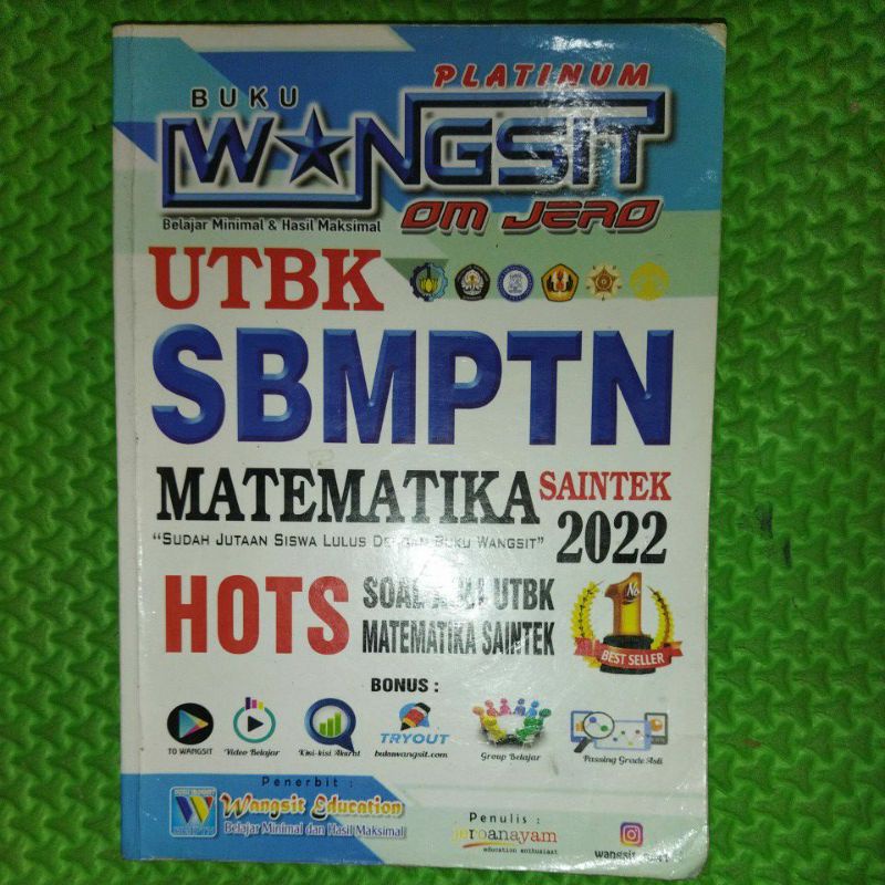 BUKU WANGSIT OM JERO MATEMATIKA PLATINUM SBMTPN UTBK SAINTEK 2022 SBMPN 2023