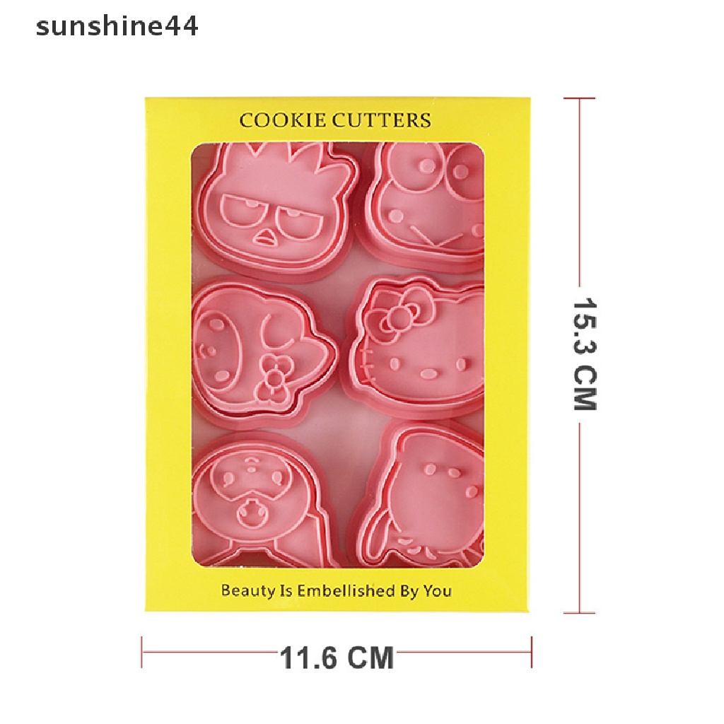 Sunshine 8pcs 3D Kartun Biskuit Cetakan Cookie Cutter Set Cookie Mold Baking Aksesoris.