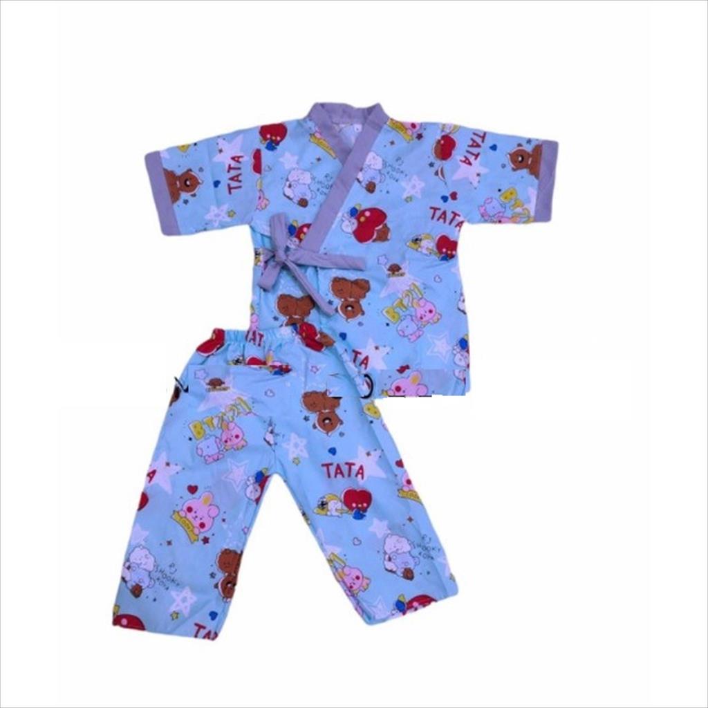 OTS 453 - Piyama Anak Kimono Karakter Kartun Lucu Usia 3-5tahun Baju Tidur Anak Katun