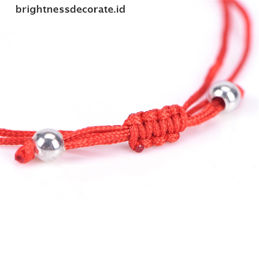 [Birth] Fashion Wanita Beruntung Buatan Tangan Tali Anyaman Paduan Adjustable Gelang Bangle [ID]