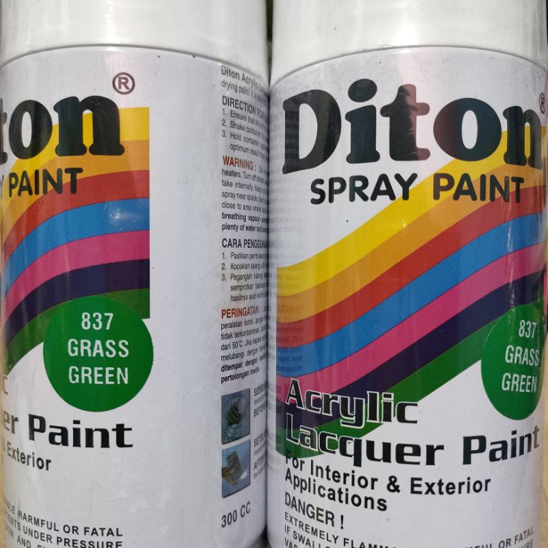 Pilok Pilox Cat Semprot Diton 837 Grass Green 837 Hijau Rumput Glossy 300cc Spray Paint